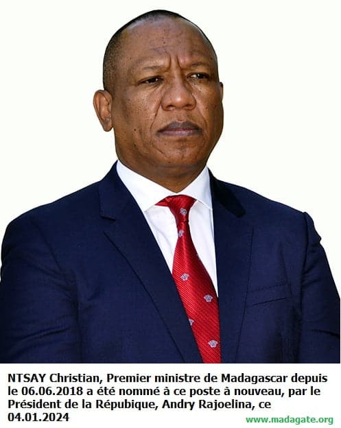 Image à la une de Madagascar. Ntsay Christian reste Premier ministre, à compter de ce 04 janvier 2024