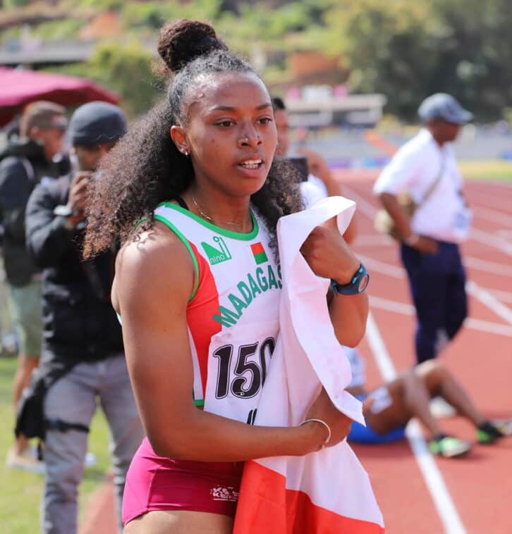 Image à la une de JEUX AFRICAINS  – Claudine Nomenjanahary en finale du 100m