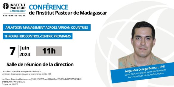 Image à la une de Conférence de l’Institut Pasteur de Madagascar : le vendredi 7 juin 2024 à 11h