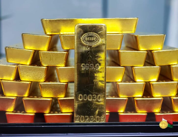 Image à la une de OR MONETAIRE : 31 kilos d’argent pur 24 carats obtenus à partir de l’affinage de 1,003 tonnes d’or doré de la Banky foiben’i Madagasikara en Turquie