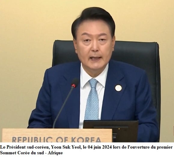 Image à la une de Corée du Sud. Le Président Yoon a annoncé, entre autres, une aide publique au développement d’environ 10 milliards USD pour l’Afrique